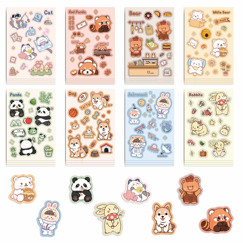 8 Милых и Забавных Наклеек Мечты Могут Быть Водонепроницаемыми Наклейками для Дневника, Наклейками для Ручного Учета, Наклейками для Карточек Gu, Декоративными Наклейками для DIY, Наклейками Ins