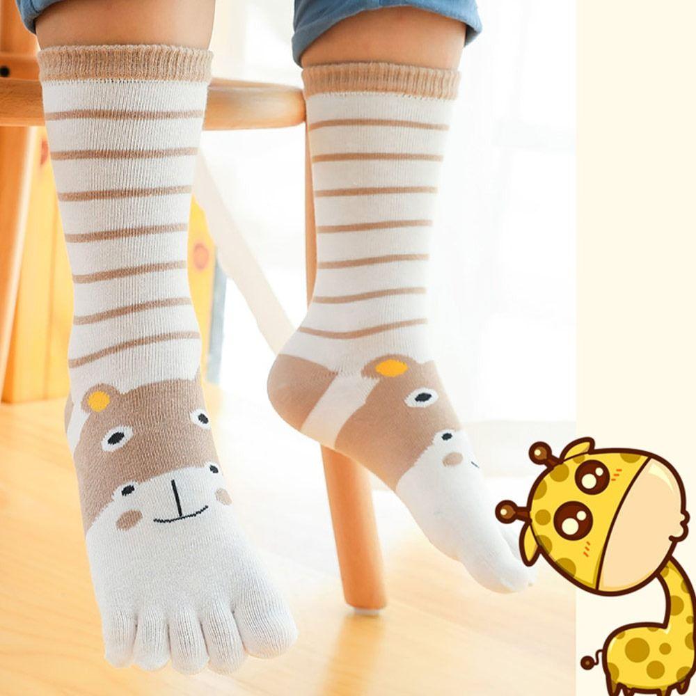 Sweat-absorbing Five-finger Socks Children's Cotton Socks Comfortable Long Tube Socks