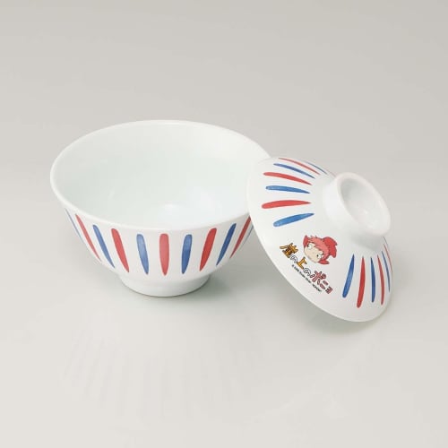 Skater Ceramic Bowl with Lid Ramen Bowl Tableware Ponyo On the Cliff Studio Ghibli Microwave and Dishwasher Safe CDN3C-A