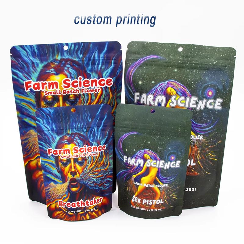 Custom Colored Frosted Aluminum Foil Standing Bags for Casual Food Packaging, Coffee and Tea Self-sealing Bags