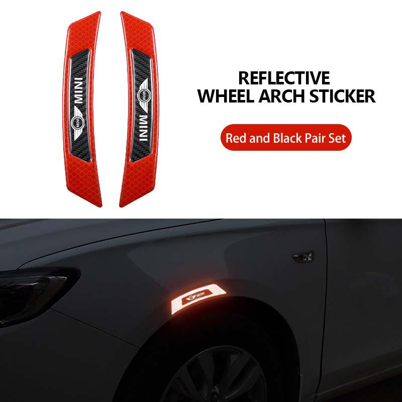 Car Wheel Arch Safety Warning Sticker Mark Tape Reflective Strip For MINI Cooper R55 R56 R57 R58 R59 R60 R61 JOHN COOPER WORKS