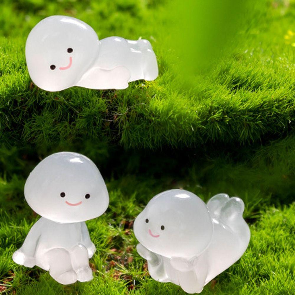 Resin Crafts Luminous Small People Figurines Little Man Statue  Fairy Garden Decorations