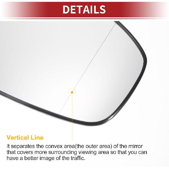 ACROPIX Car Rearview Right Passenger Side Mirror Glass for Infiniti QX50 QX70 2013-2016 with Backing Plate - Pack of 1