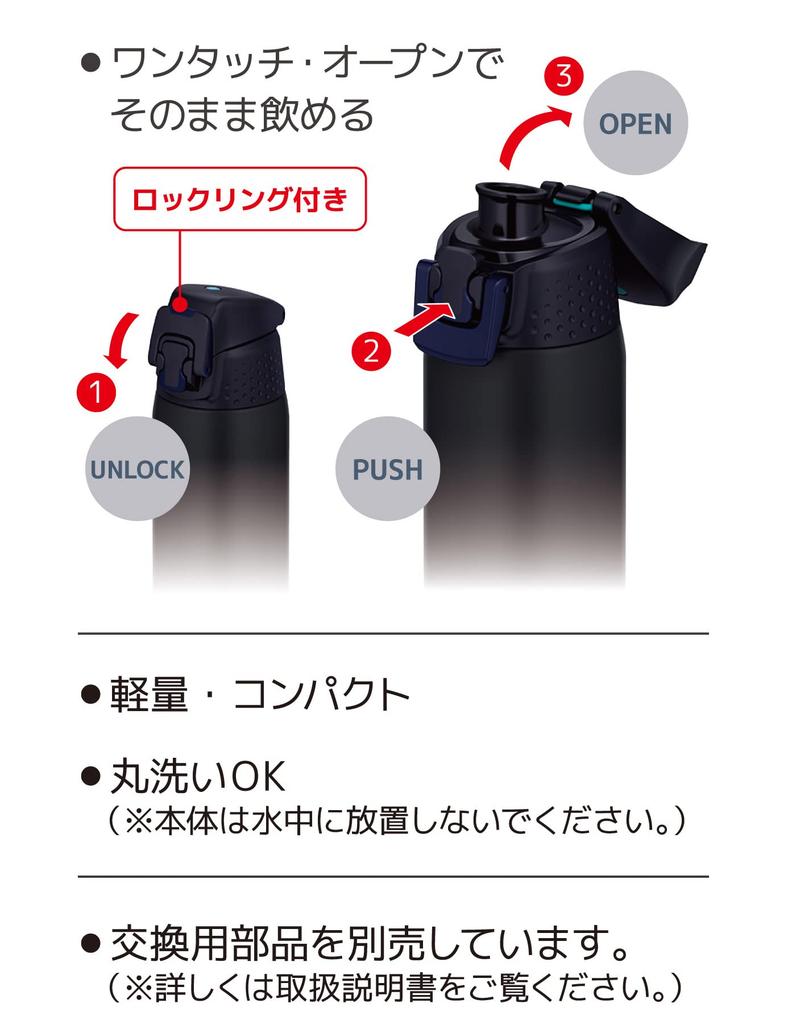 Thermos Vacuum Insulated Sports Bottle Midnight Blue Cold Storage Only MDB 0.72L FJR-720