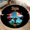 Круглый ковер Zelda, Ковер для гостиной, спальни, дивана, игровой комнаты, Декор, Нескользящий коврик для пола