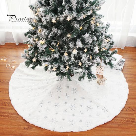 Юбка для рождественской елки, сверкающая снежинка, зимние украшения своими руками, плюшевая юбка для рождественской елки, тонкая работа