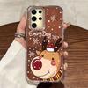 Для Samsung Galaxy S25 Edge S24 S23 S22 S21 S20 FE Plus Ultra 5G Рождественский Чехол-Бампер с Санта-Клаусом, Оленем, Подарком для Девушки, Ударопрочный