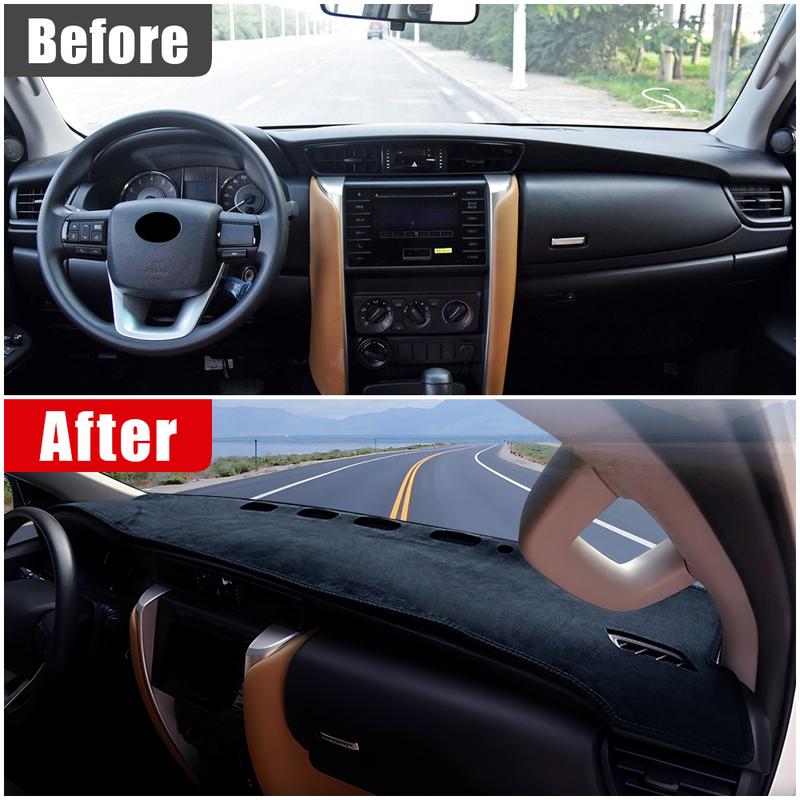 For Toyota Fortuner AN150 AN160 2015-2018 2024 Car Dashboard Cover trument Panel Non-slip Pad Mat