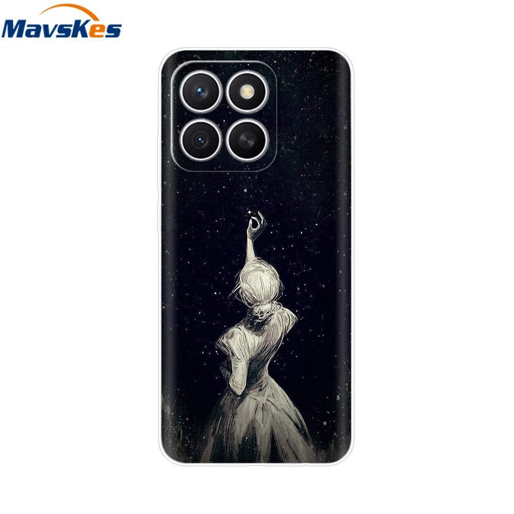 Чехол для Honor X8c HonorX8C 2025 Новая Мода Мультяшная Задняя Крышка Мягкий ТПУ Прозрачные Чехлы для Телефона Для Honor X8c Fundas Сумки Защитные