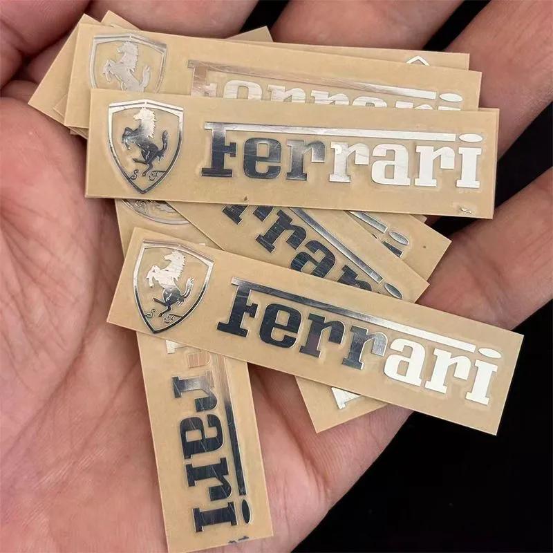 Fashion 3D Ferrari LOGO Car Metal Creative Stickers Waterproof Dirt-proof Sticker For Ferrari 458 488 599 612 FF F12 Accessories JW4