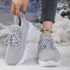 Женские осенне-зимние спортивные кроссовки в стиле "dad" из флиса и Flyknit.