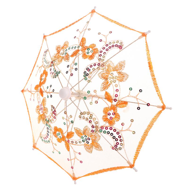 Lace Sequin Embroidery Lace Umbrella Children Dance Craft Mini Umbrella Performance Props