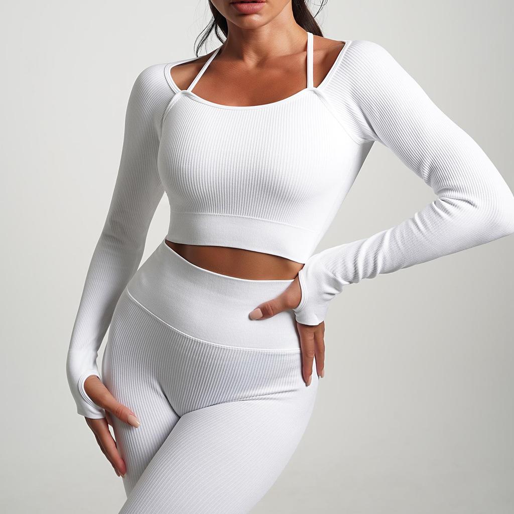 Костюм для йоги и бега в европейско-американском стиле с принтом тай-дай, эластичный, с трикотажными брюками для женщин