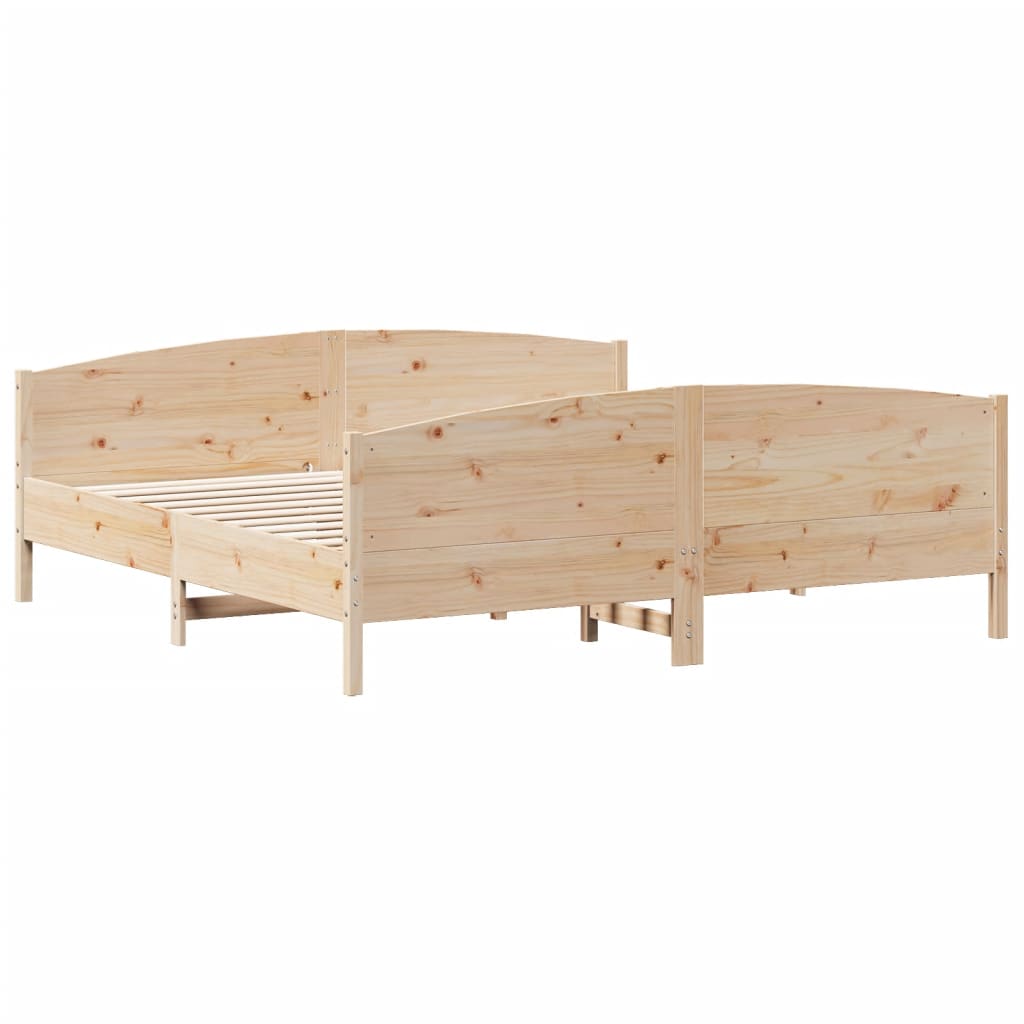 Vidaxl Rama Łóżka Bez Materaca, 200X200 Cm, Lite Drewno Sosnowe