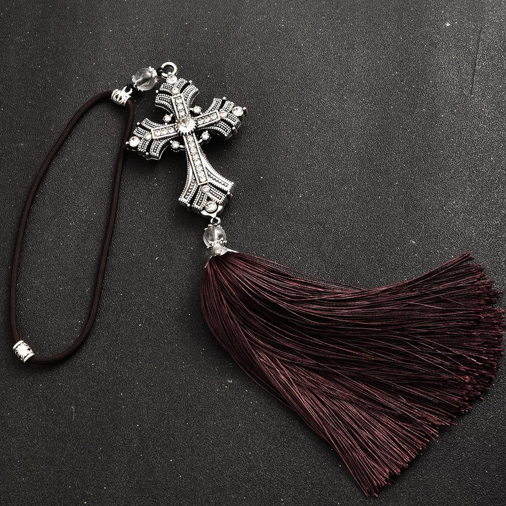 Cross Car Pendants For Auto Decor Jesus Christian Gifts Religious Car Rearview Mirror Hanging Ornaments Car Accessories For Man