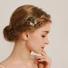 New Bridal Hair Comb Party Performance Children's Hair Headdress Handmade Green Rhinestone Five-tooth Small Comb