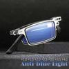 Blue Light Blocking Reading Glasses Men Metal Foldable Presbyopia Spectacles Frame Cooling Glasses Diopter +1 .0 +2 .0 +3 .0 +4 .0