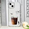 Забавный чехол для телефона с рисунком айс-кофе для IPhone 16 15 14 12 11 Pro 13 Max Mini XR X SE4 7 8 16 Plus Милый мультяшный маття-милк Прозрачная крышка