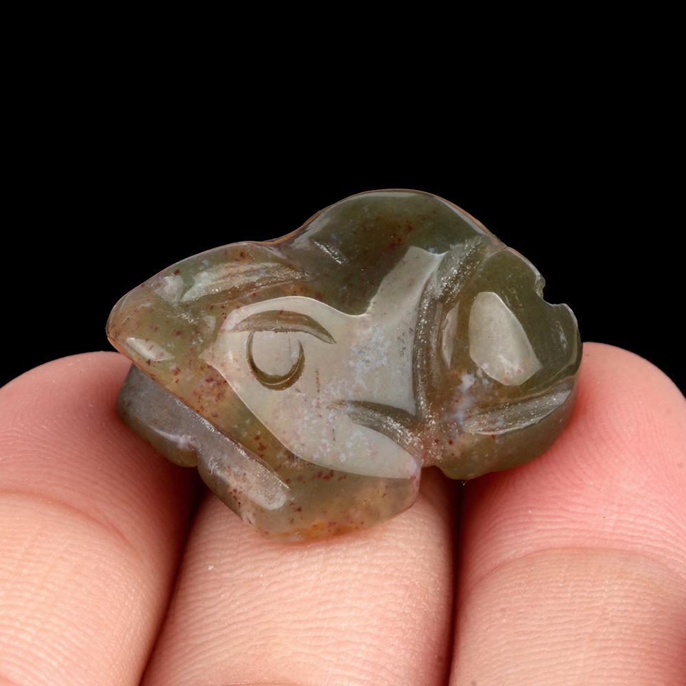 1 шт., мини-исцеляющий кристалл, резные украшения в виде лягушки, декоративные украшения из натурального камня, энергетический страж, домашний декор, ювелирные изделия, небольшая мебель для подарков на Хэллоуин