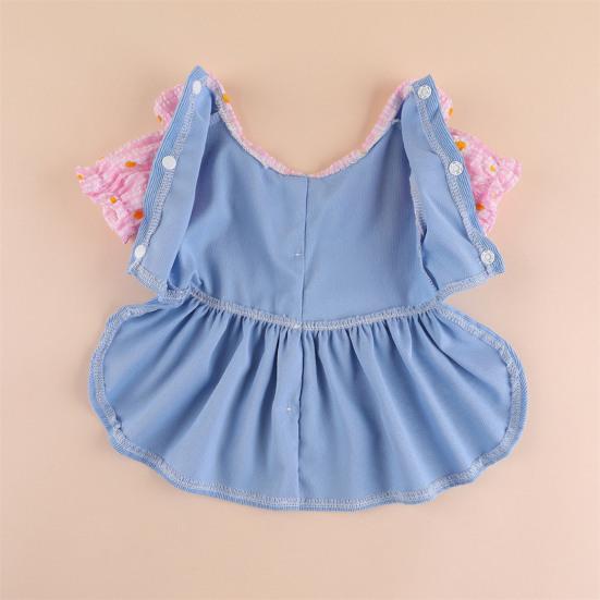 Очаровательное платье принцессы для домашних животных с милой пуговицей в виде медведя, мягкое и удобное дышащее платье для кошек и собак на весну и лето