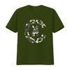 Streetwear Military Camo Castle Chain Wreath Print Casual T Shirt vintage Washed Comfortable streetwear Versatile
