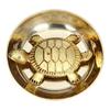 Feng Shui Tortoise for Good Luck | Brass Tortoise with Plate, Small Size, Brass, Gold Colour, 1 Set, Religious
