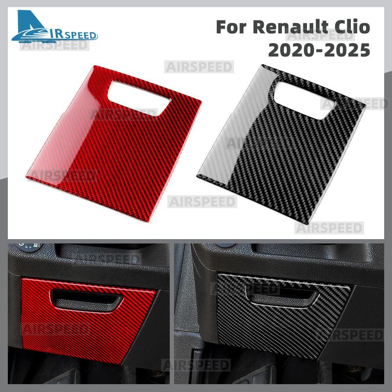 Декоративная панель блока предохранителей автомобиля Для Renault Clio 5 MK5 2024 2025 Наклейка из настоящего мягкого углеродного волокна LHD Интерьер