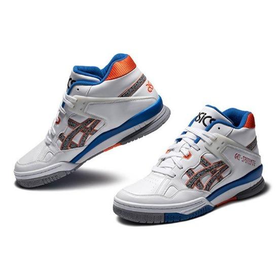Asics Гелевые кроссовки Gel-Spotlyte со средней высотой голенища, ретро-баскетбольные, унисекс, белые, оранжевые, синие 1203A178-100