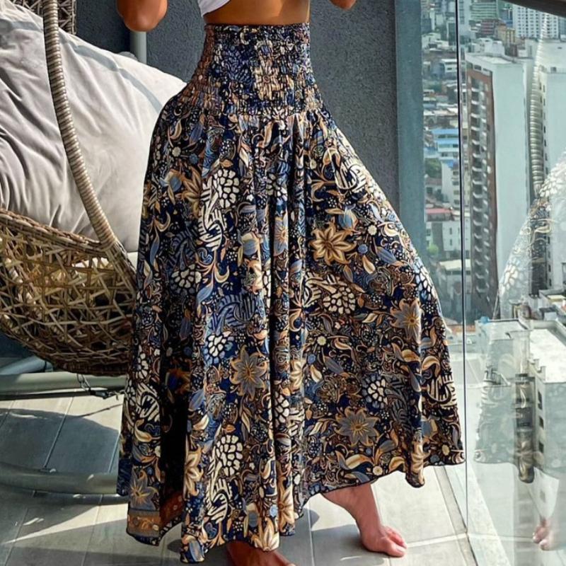 Summer Fashion High Waist Slim Printed Women's Half-body Skirt