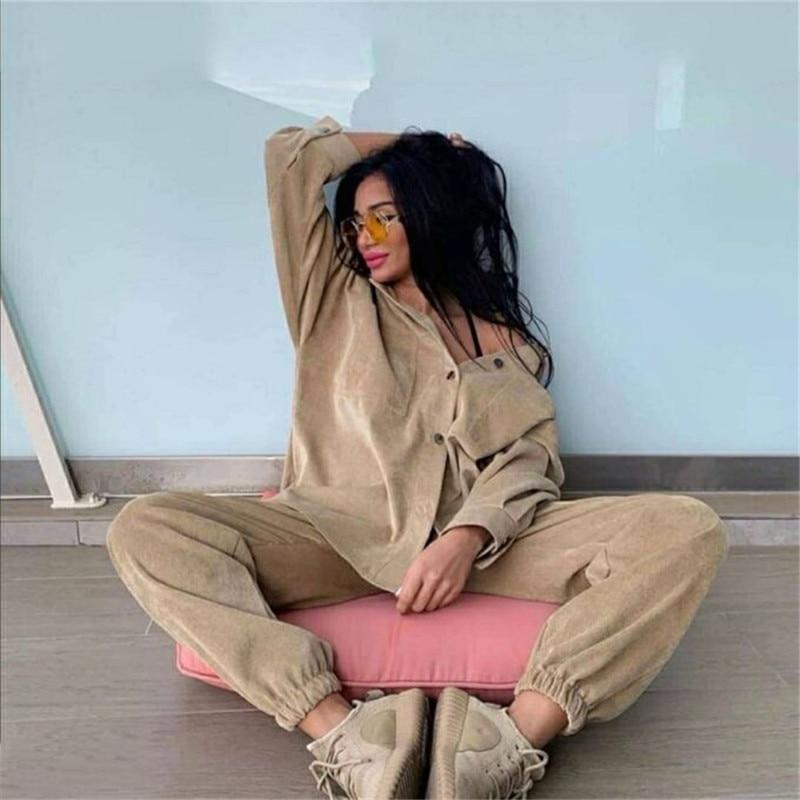 Женский костюм TAOVK : рубашка с длинным рукавом и брюки