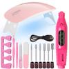 Professional USB Electric Nail Drill Polish File Kit with UV LED Nail Lamp Gel Manicure Dryer Lamp Acrylic Starter Set
