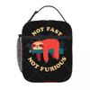 LLKB2 Not Fast Not Furious Sloth Lunch Bag Reusable Portable Cooler Thermal Lunch Box Oxford Bento Tote Bag for Work Travel Picnic