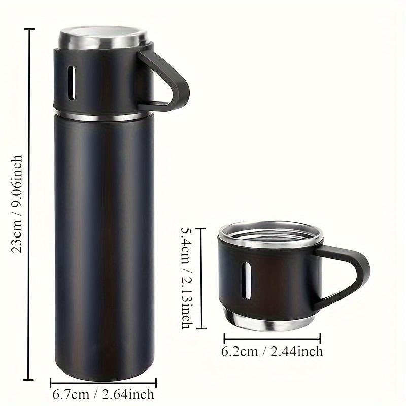 1 Piece/1 Set, Vacuum Flask, Stainless Steel Thermal Insulation Water Bottle with Additional 2 Lids, Travel Thermos Cup for Hot and Cold Drinks, Gifts