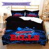 Постельное белье с узором Buffalo Bills Комплект одеял Покрывало Наволочка Домашний Декор Подарок (1 пододеяльник + 2 наволочки, без наполнителя)
