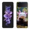 Чехол с улыбающейся саламандрой для Samsung Z Flip 7 6 5G Galaxy Z Flip 5 4 3 Черный Жесткий Чехол для Телефона Роскошная PC Оболочка Coque