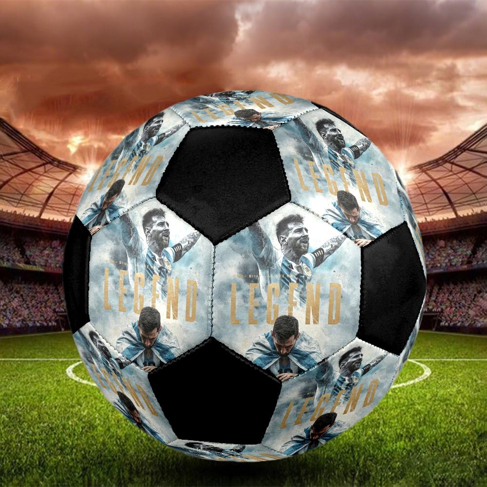 Мяч для мини-футбола Messi, разноцветный, машинная строчка, ПВХ, размер 5, готов к командным тренировкам и соревнованиям, прочный, с высоким отскоком, классный спортивный подарок