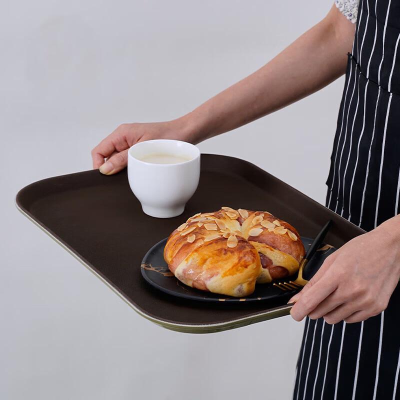 Homeglen Утолщенный Нескользящий Пластиковый Поднос для Сервировки