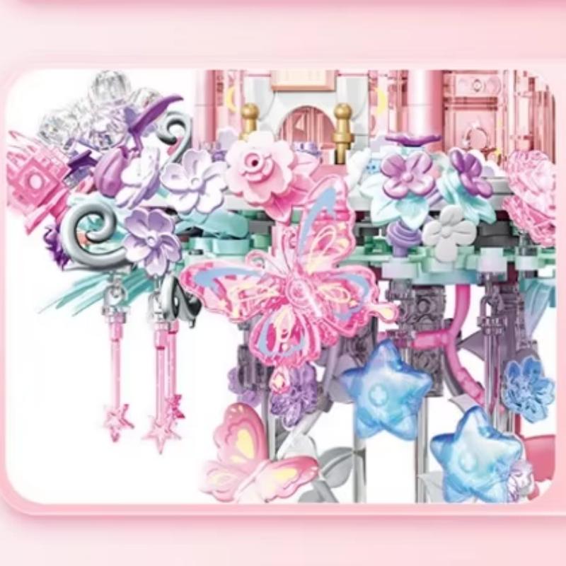 Flower Yan Castle Patchwork Assembly Building Blocks Toy Girls And Children To Send Gifts