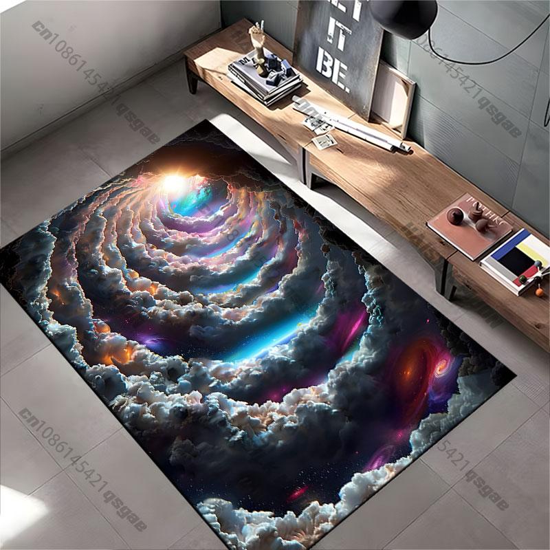 Cosmic journey through colorful clouds carpet Yoga living room room decor children's crawling mat doormat area rug