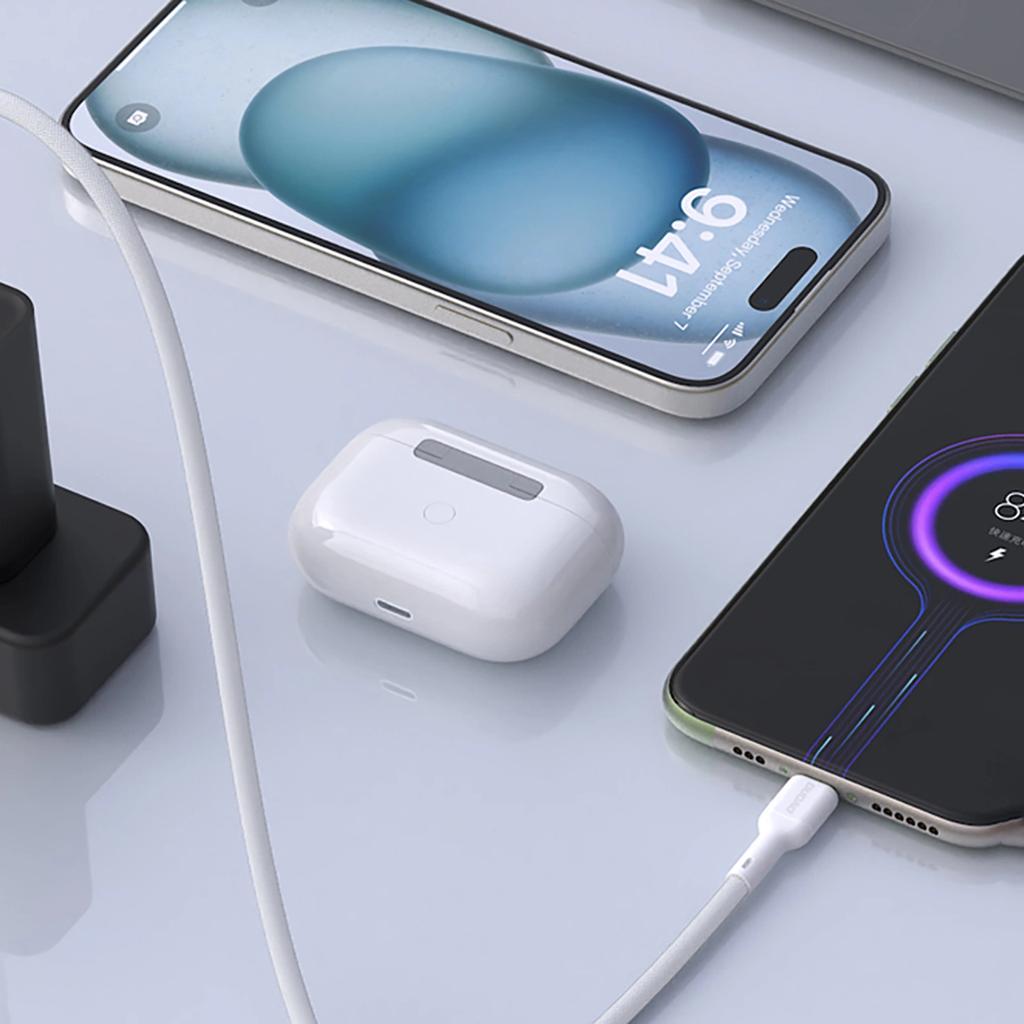 Kabel Dudao L9T 5A USB-A - USB-C 1m - biały
