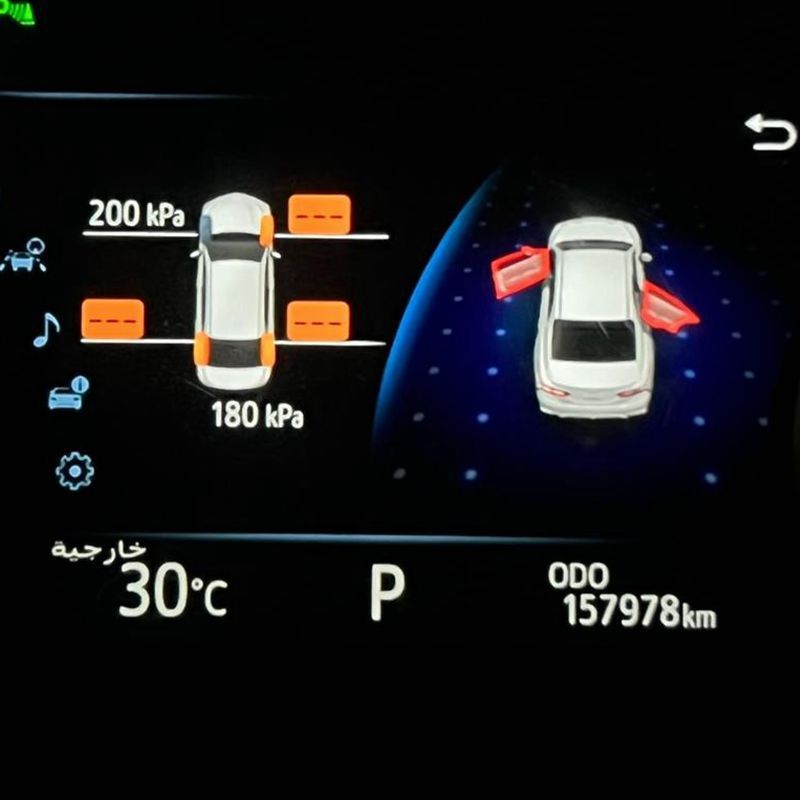 TPMS Цифровой ЖК-дисплей давления в шинах Автосигнализация Монитор давления в шинах Для Toyota Camry 2018 2019 2020 2021 2022 2023