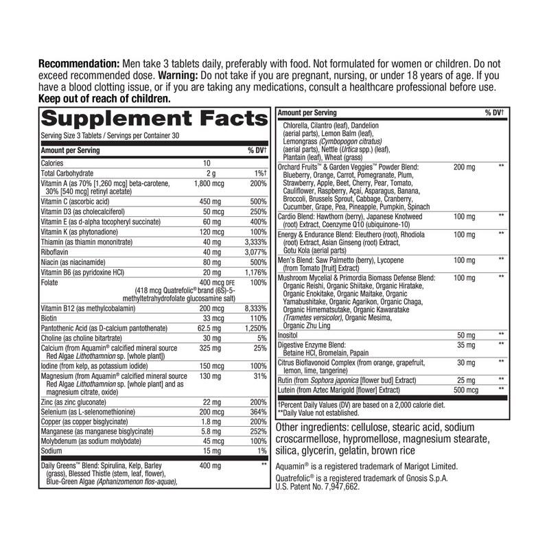 Nature's Way Alive Max 3 Потенции Мультивитамины для мужчин 90 таблеток