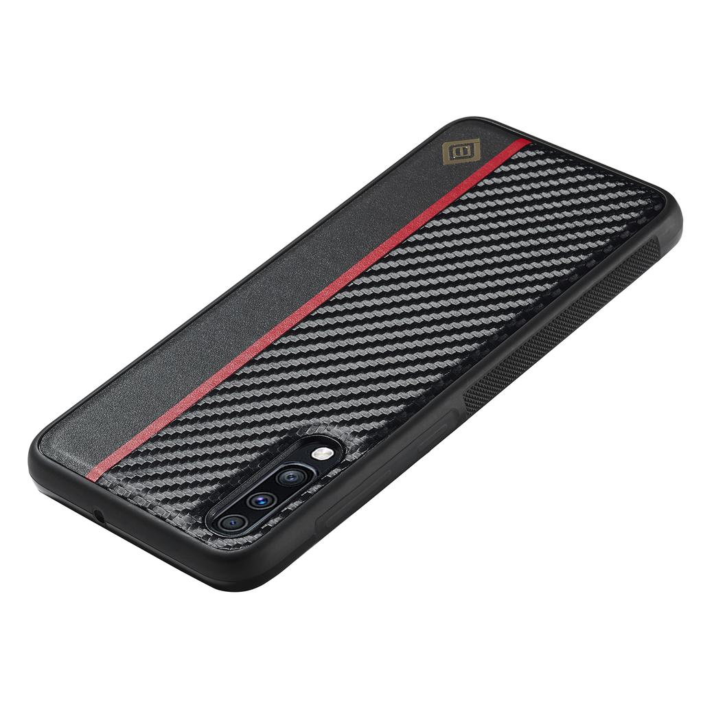 LC.IMEEKE Для Samsung Galaxy A50/A50s/A30s Чехол для телефона Карбоновое сращивание Кожа+ТПУ+ЭВА Чехол