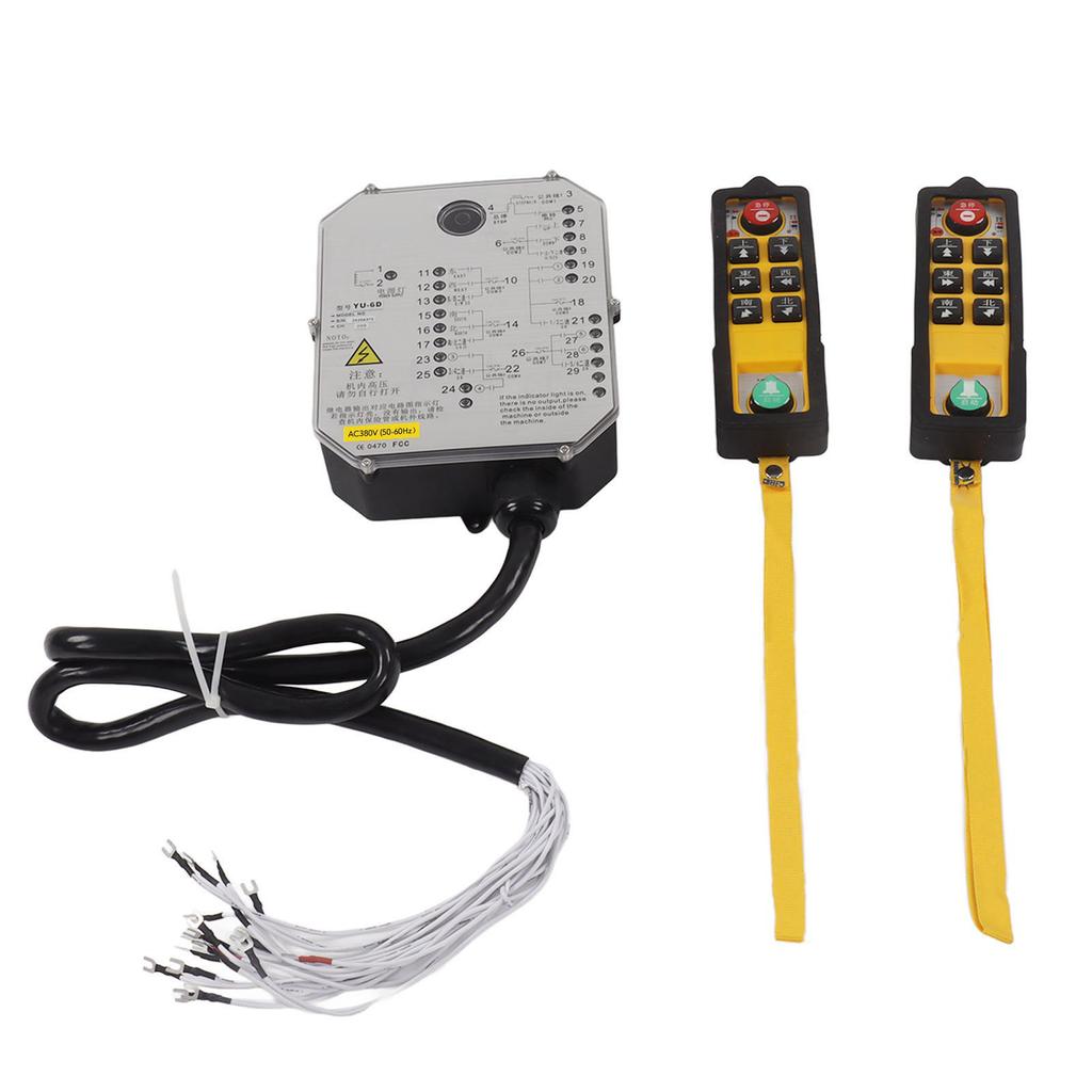 Двуручный кран Промышленный пульт дистанционного управления Защита от падения Водонепроницаемый Защита от кислоты Беспроводной пульт дистанционного управления краном AC380V