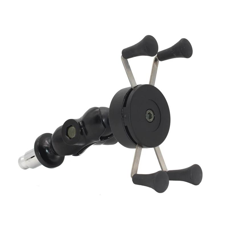 Motorcycle Phone Holder Fork Stem Mount GPS Navigation Bracket with USB Charger for BMW F900XR Yamaha Tenere700 Cellphone Stand