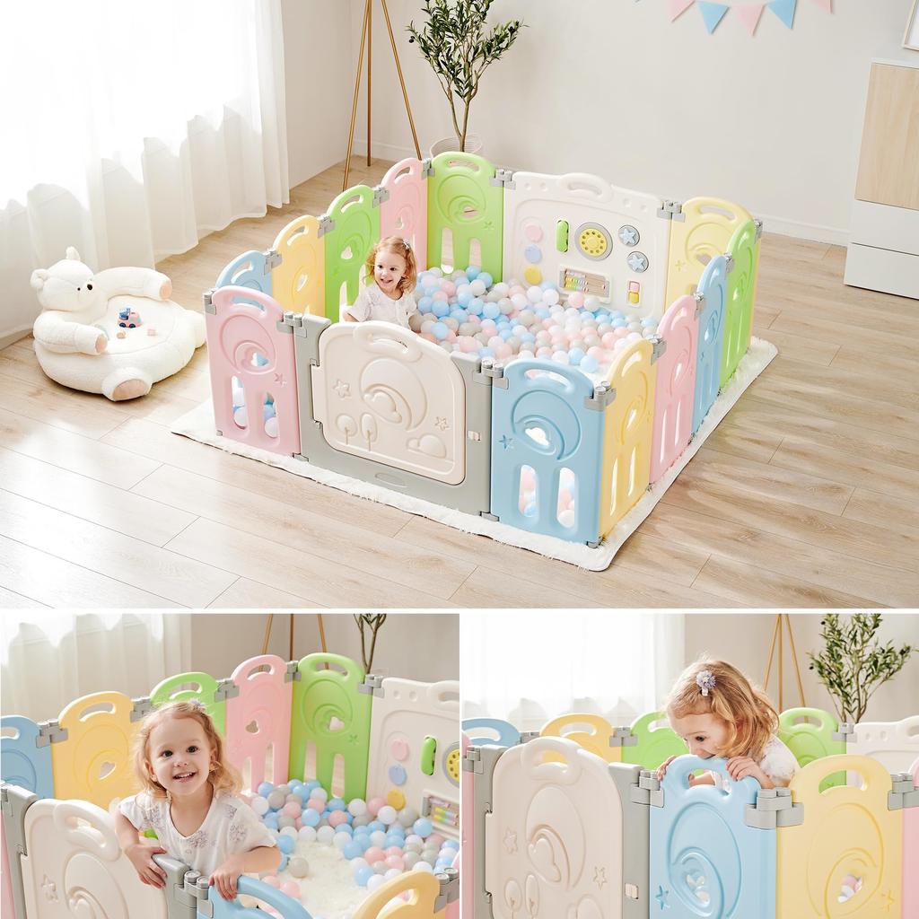 Fortella Cloud Castle Манеж складной популярный большой детский круг высота 62 см игрушечная панель с дверью простая сборка детский забор детская перегородка манеж детский