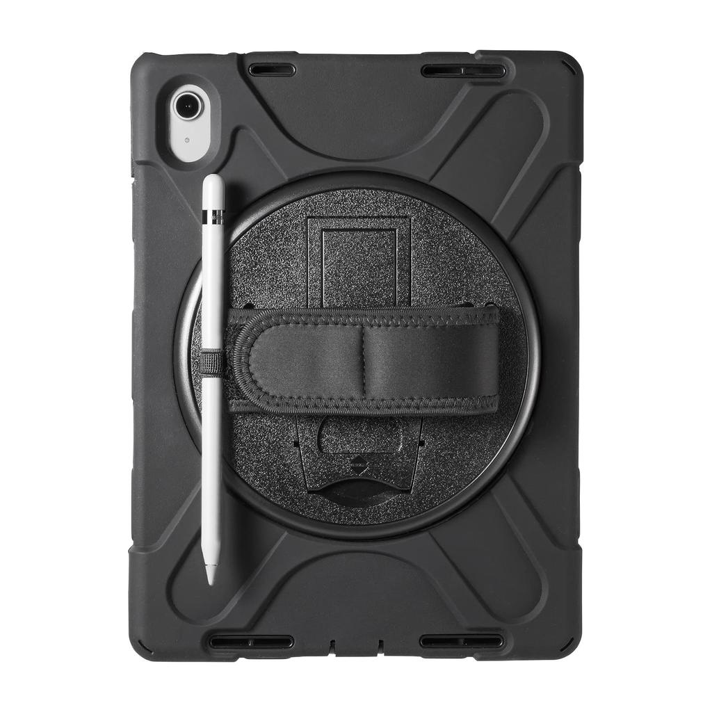 SANWA SUPPLY PDA-IPAD1917BK Shockproof Case for iPad 10.9-inch (with Handle, Stand, and Shoulder Strap)
