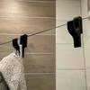 3D крючок для полотенец на душевую дверь Для стеклянных дверей 8 мм Ванная комната Вешалка для одежды Полотенец Халатов Прачечная Общежитие Квартира