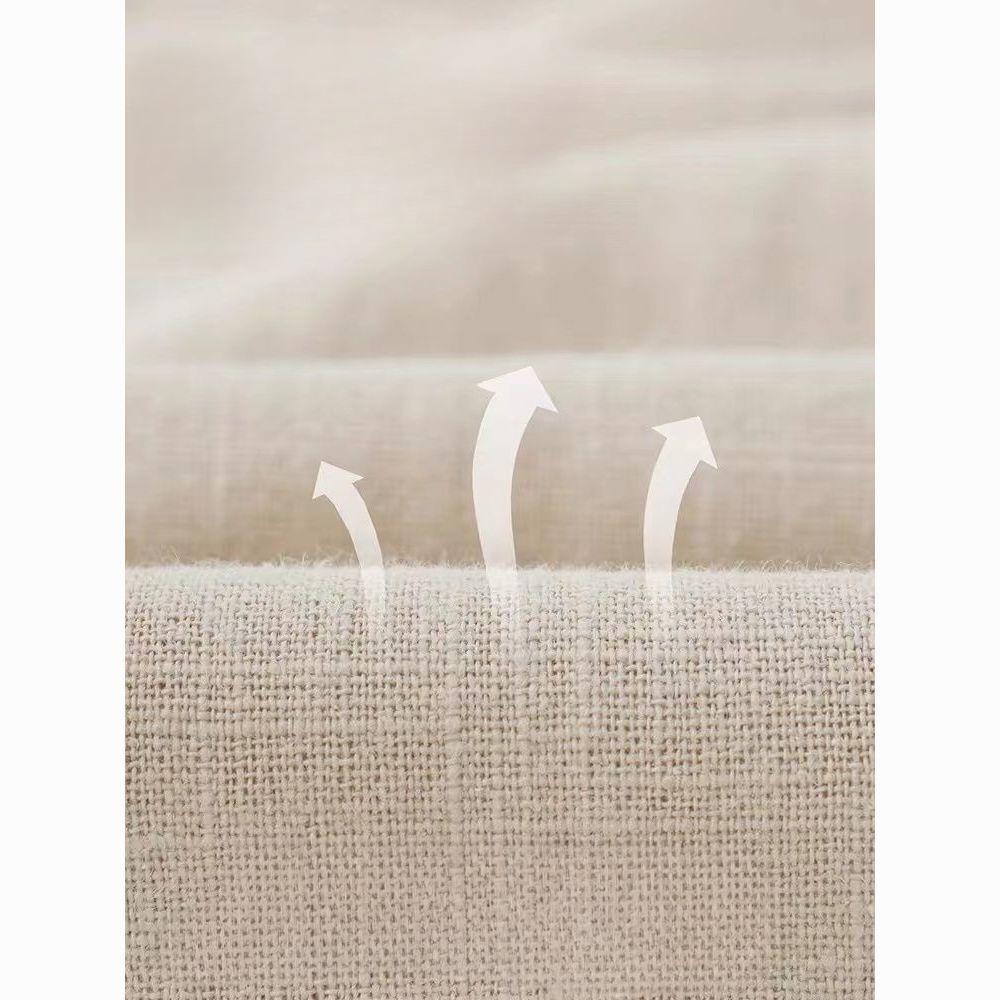 Льняные хлопковые дышащие свободные повседневные пляжные простые однотонные свободные прямые брюки со шнурком