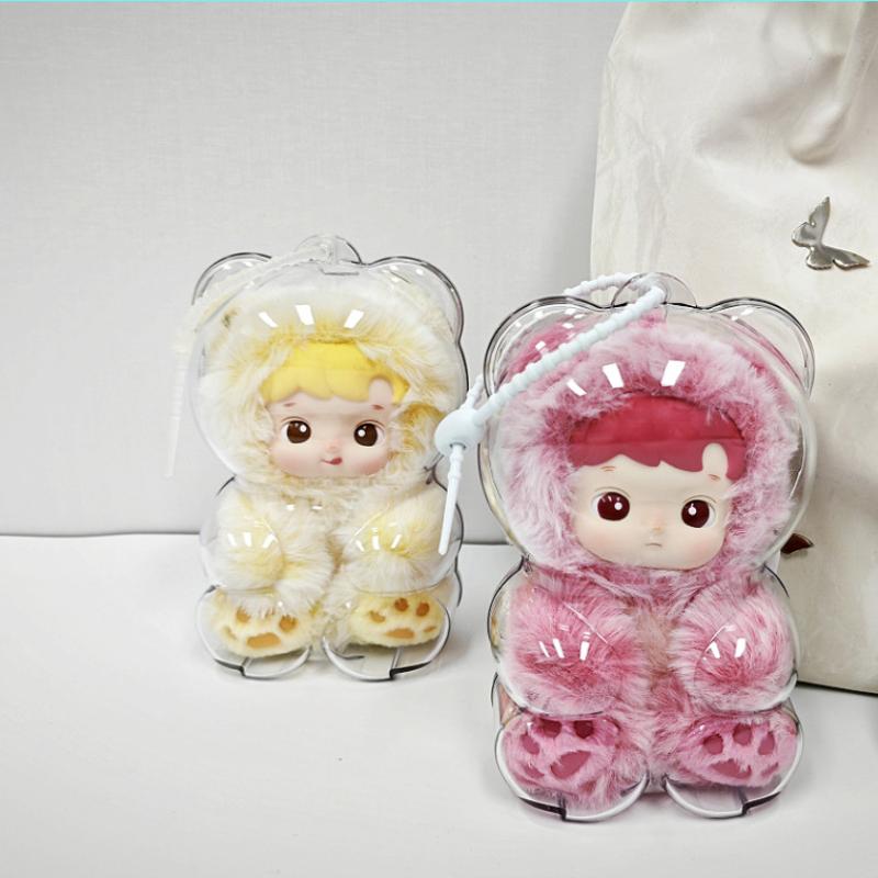 Коллекция эмалевых плюшевых брелоков Hacipupu в виде мармеладных мишек с защитным пылезащитным чехлом, милый аксессуар с персонажем, подарок
